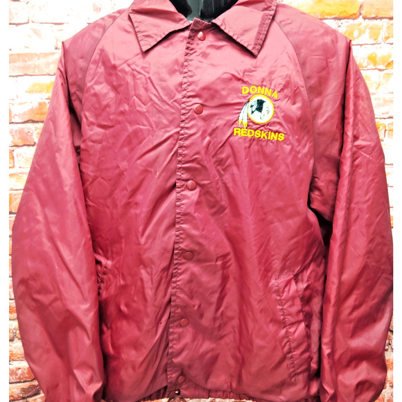 Eagle Ridge Windbreaker Jacket Mens Large Red Snap Button Outdoor Donna Redskins - Picture 3 of 7